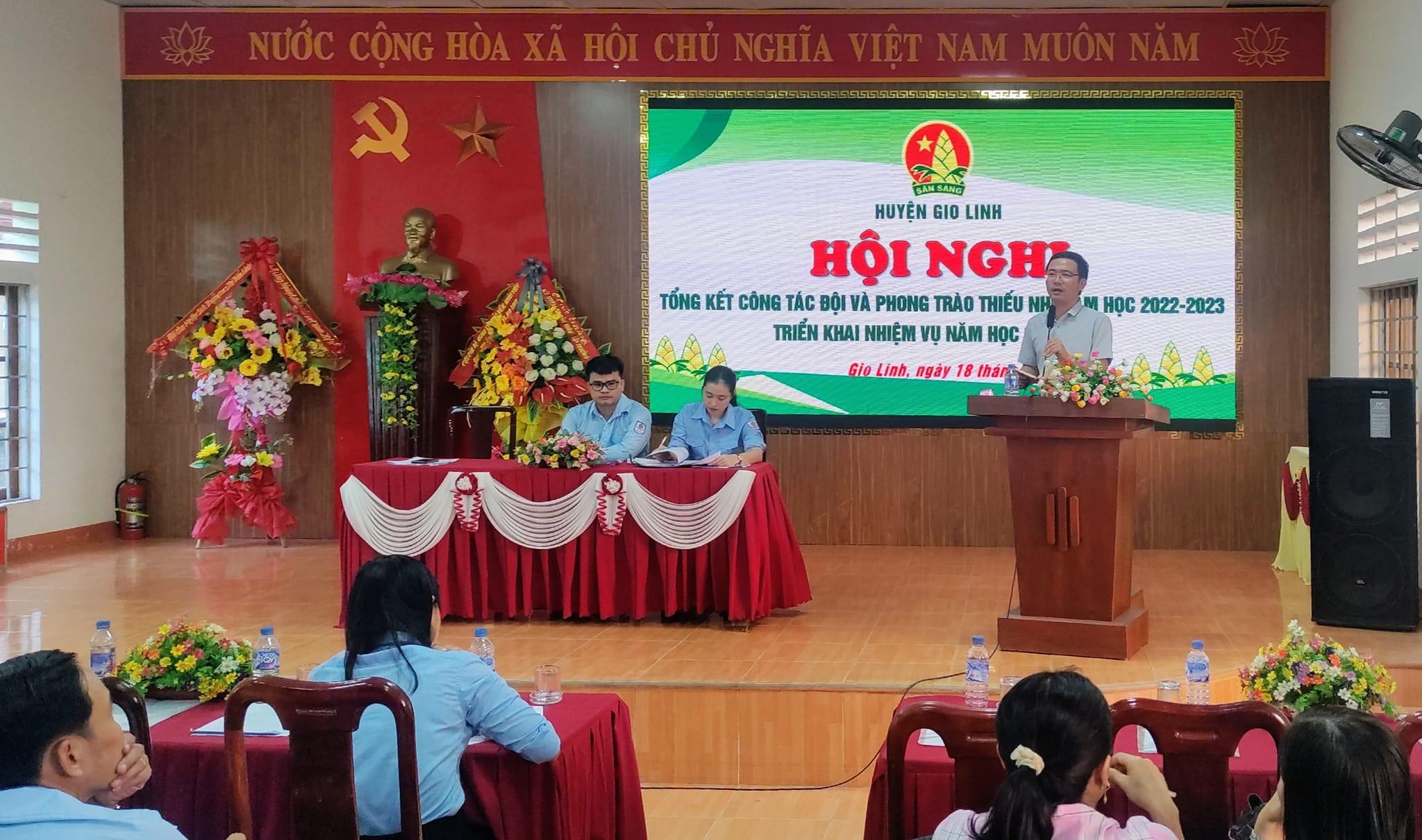 Hội đồng Đội huyện Gio Linh tổ chức Hội nghị tổng kết công tác Đội và phong trào thiếu nhi năm học...